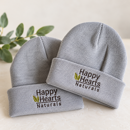 Happy Hearts Naturals Embroidered Beanie