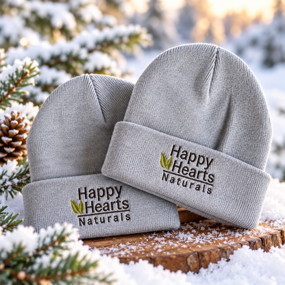 Happy Hearts Naturals Embroidered Beanie